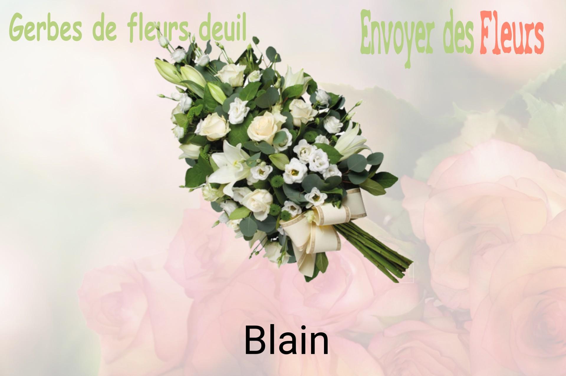 Gerbe de fleurs de deuil livrée à Blain